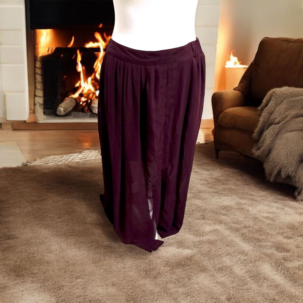 Elegant Purple Maxi Skirt